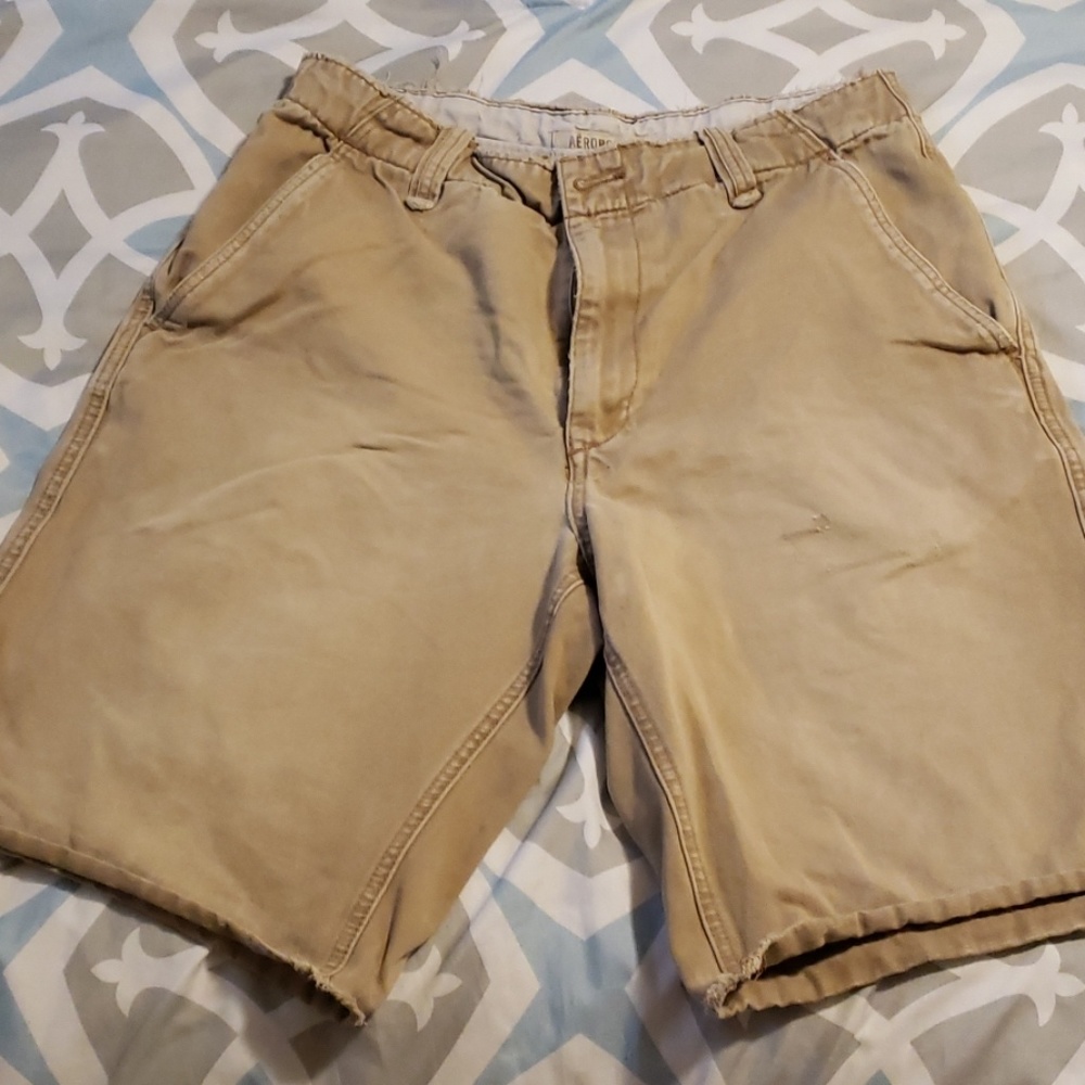 Aeropostale Mens Khaki Dhorts